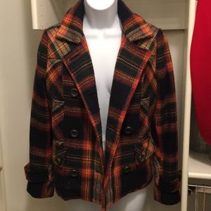 Plaid Delia’s Limited Edition Wool Coat(: